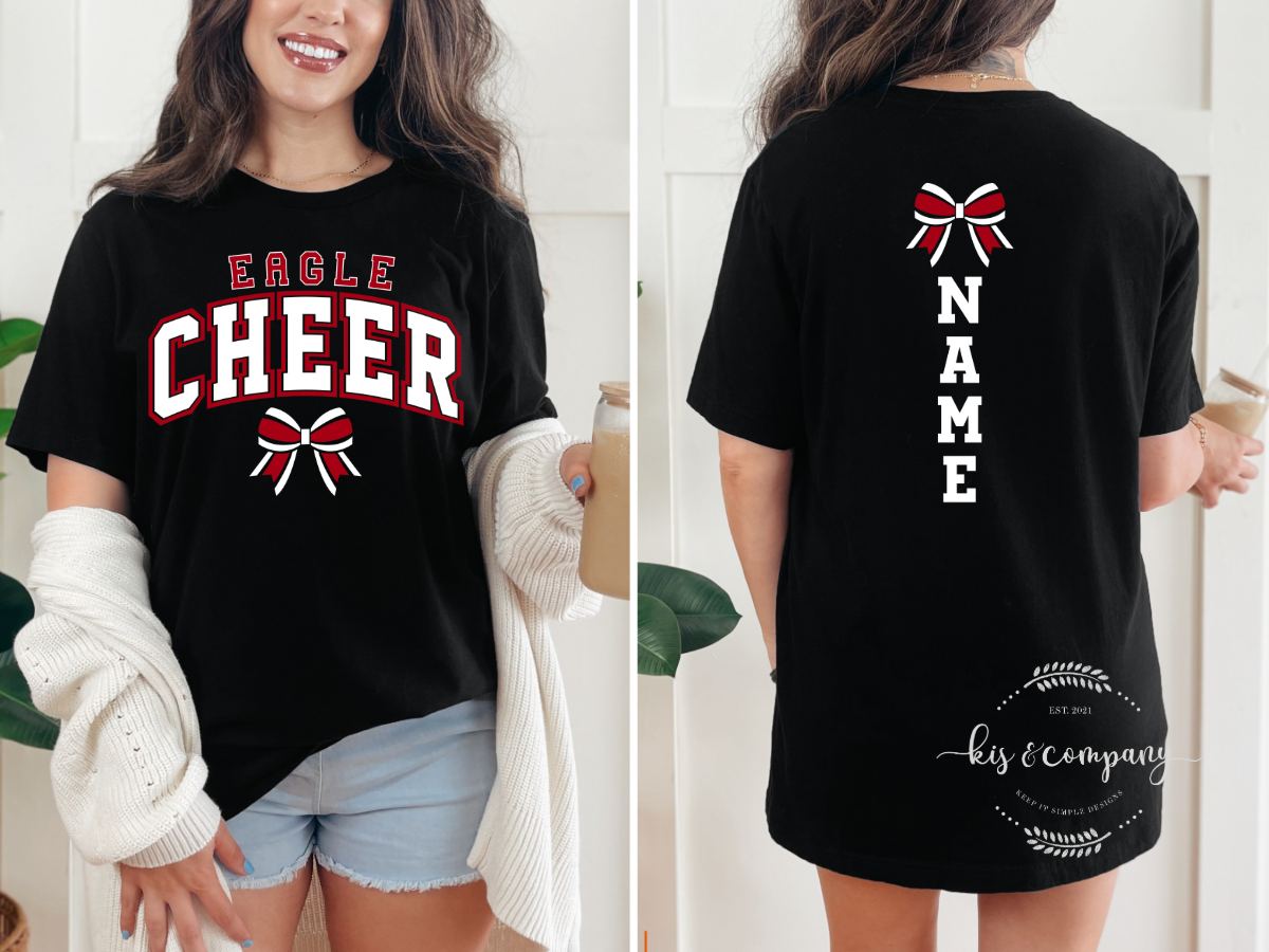 EAGLE CHEER - bow - personalized