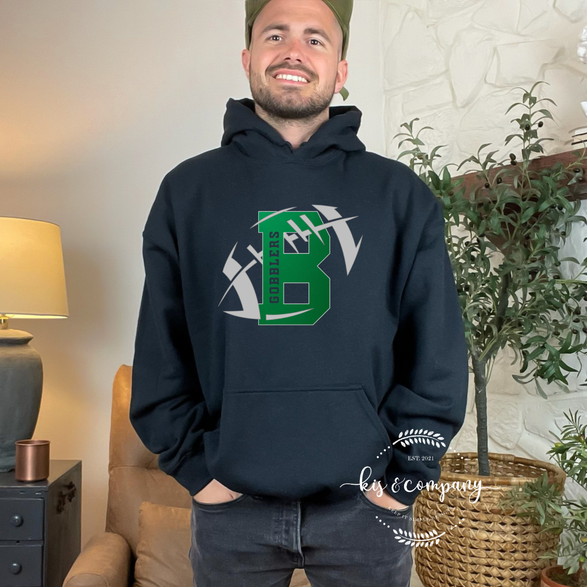 Custom Football Outline & Mascot