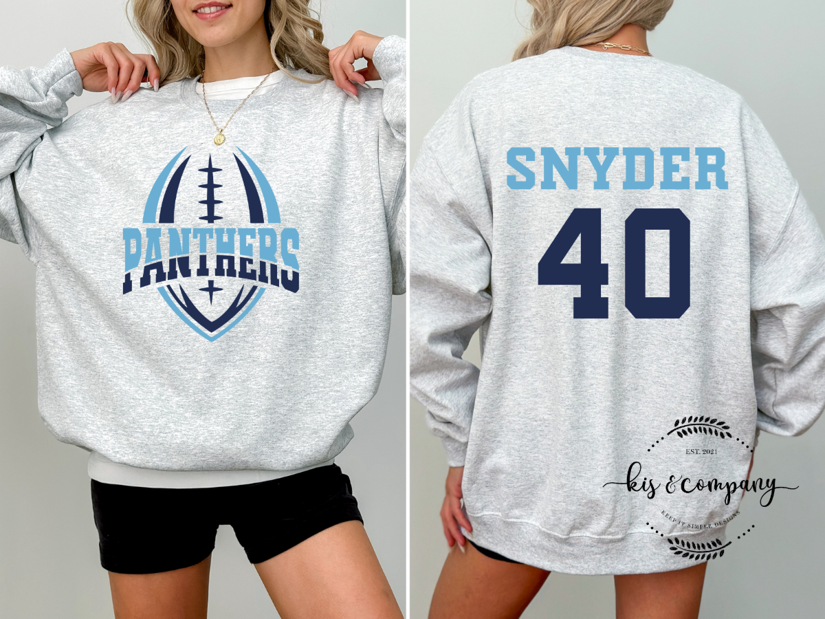 Panthers FOOTBALL - custom back