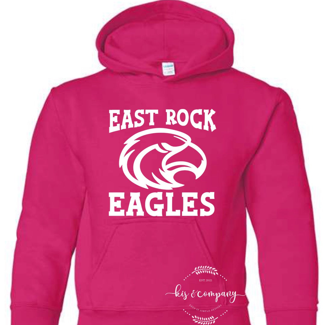 Youth East Rock Eagles Hoodie - Pink