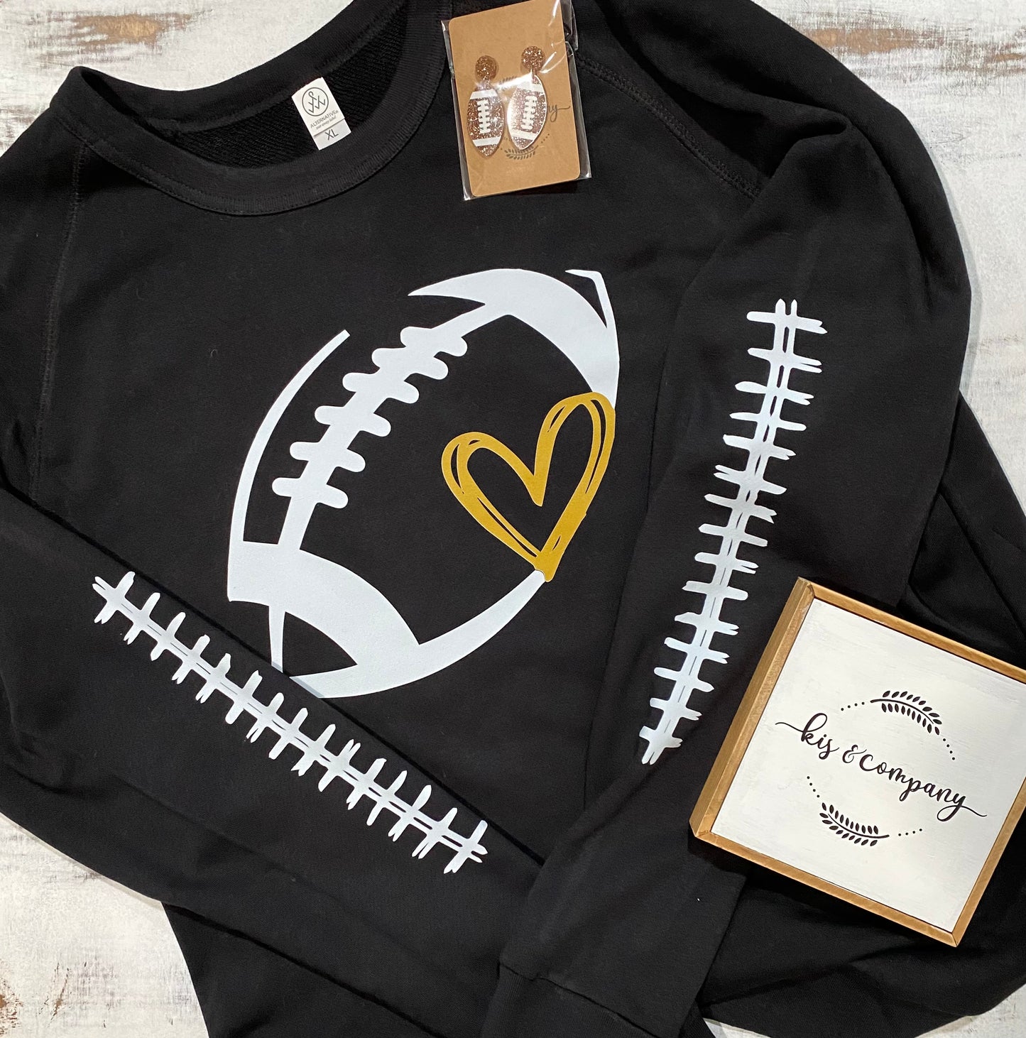 Football heart & laces