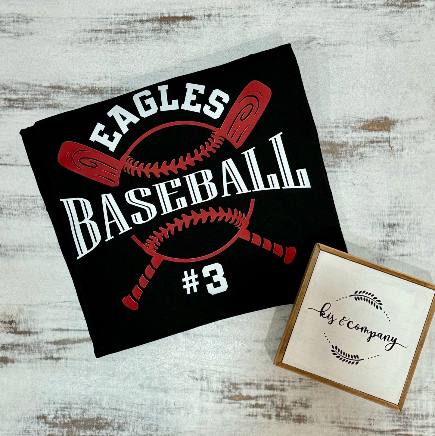 Eagles Baseball Bats on Black