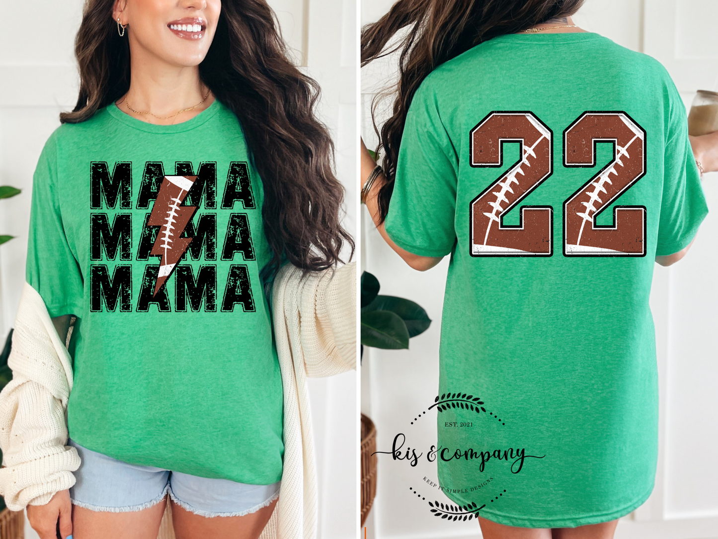 Football MAMA with # on back