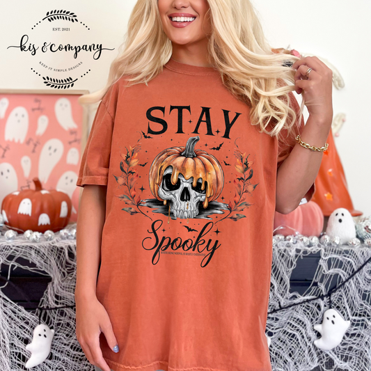 Stay Spooky Pumpkin Skull