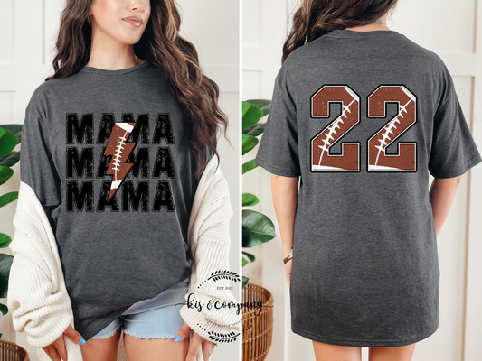 Football MAMA with # on back