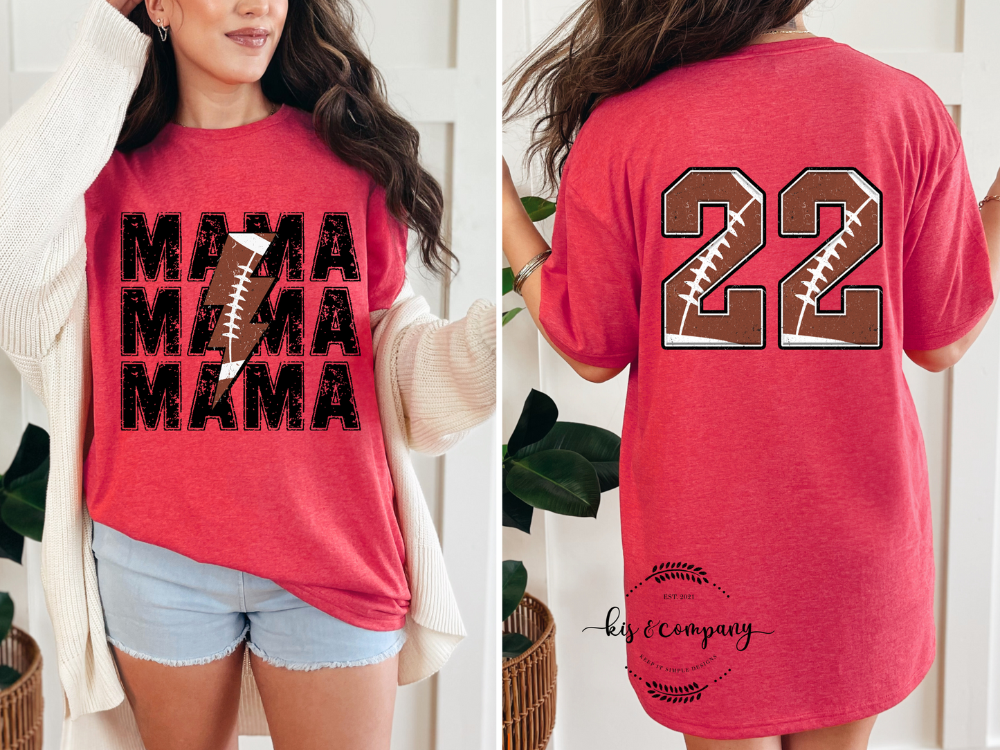 Football MAMA with # on back