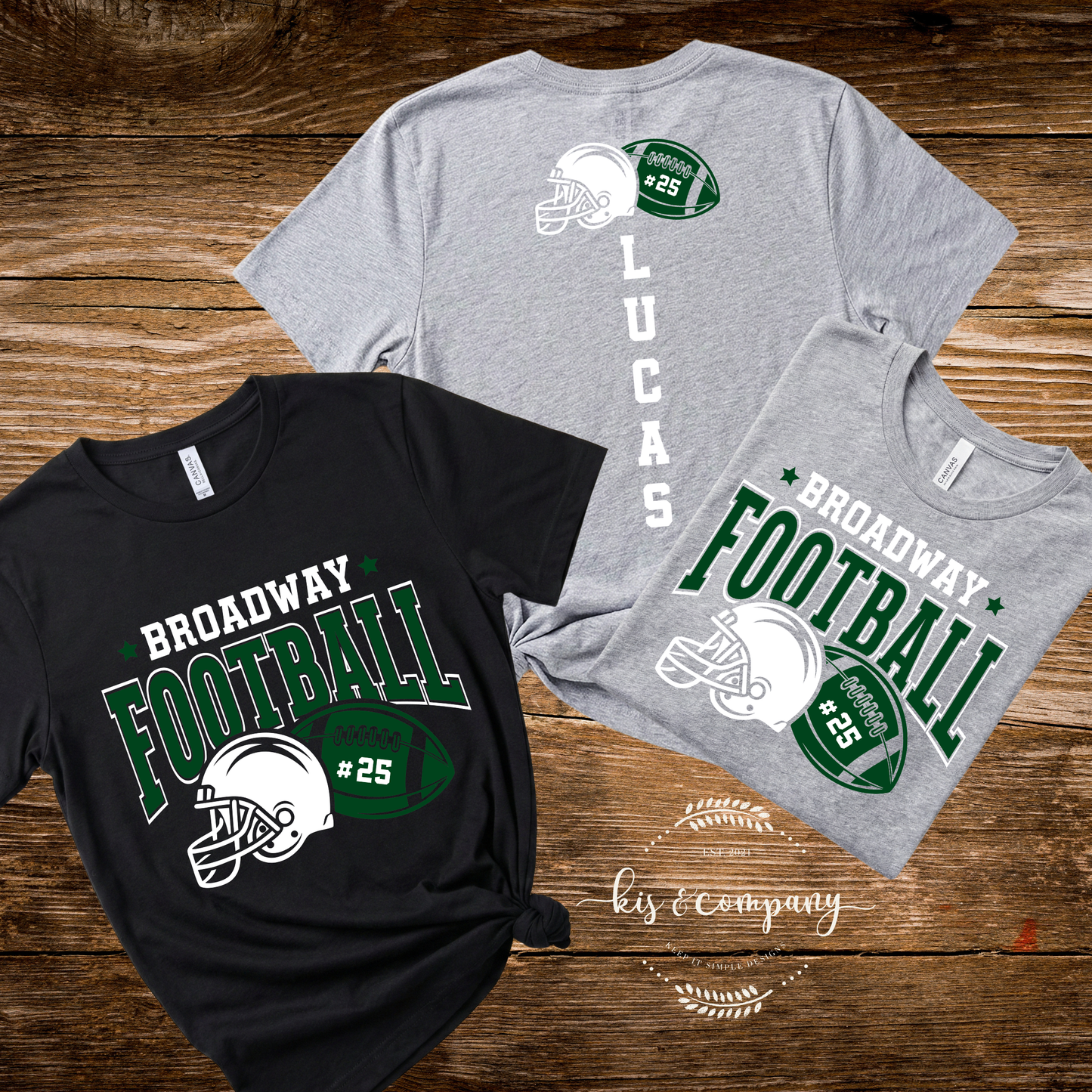 Broadway Football with helmet & football