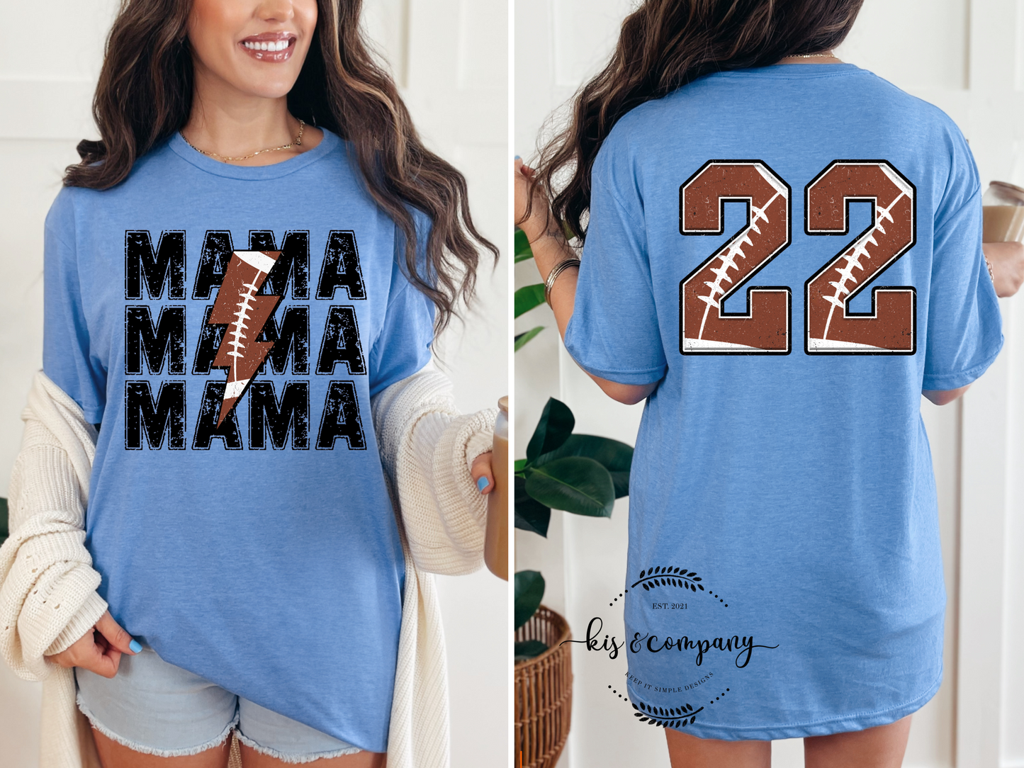 Football MAMA with # on back