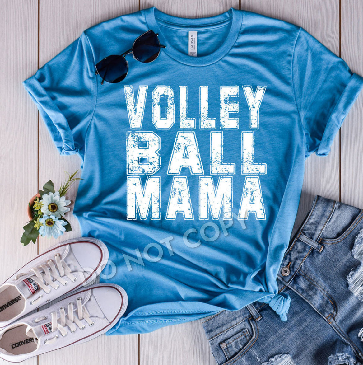 Volleyball MAMA distressed