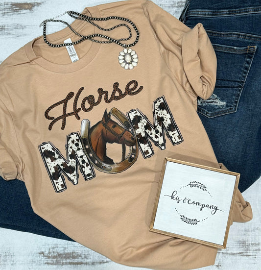 Cowhide Horse Mom