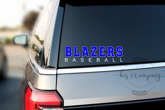 BLAZERS baseball Decal