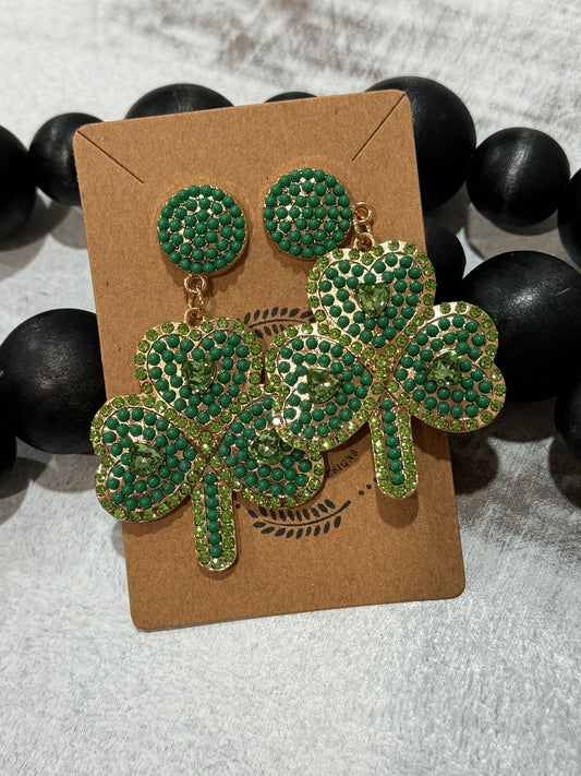 Green Metal Shamrocks