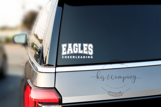 EAGLES CHEERLEADING white Decal