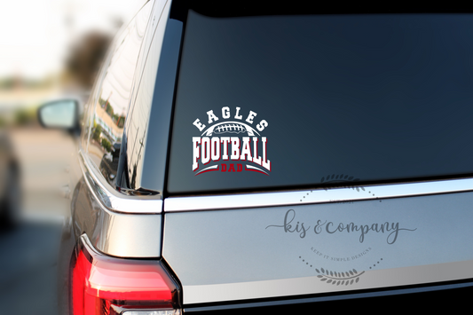 EAGLES football personalized Decal
