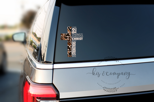 I CAN DO ALL THINGS THROUGH CHRIST Decal