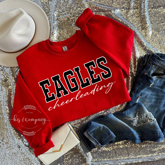 EAGLES cheerleading - red or black