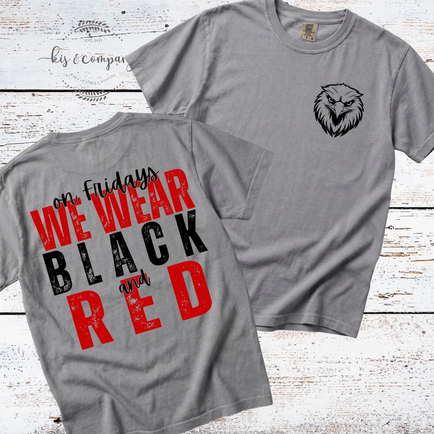 We wear Black & Red - Eagle