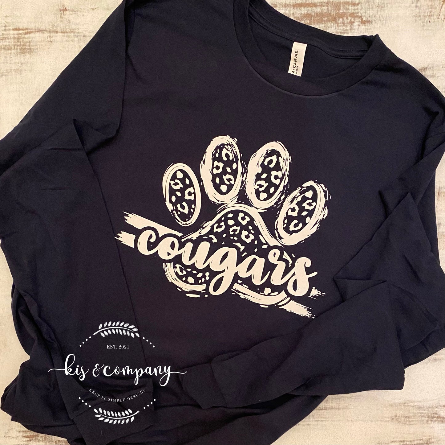 Cougars Leopard Paw - long sleeve