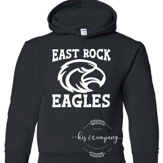 Youth East Rock Eagles Hoodie -  Black