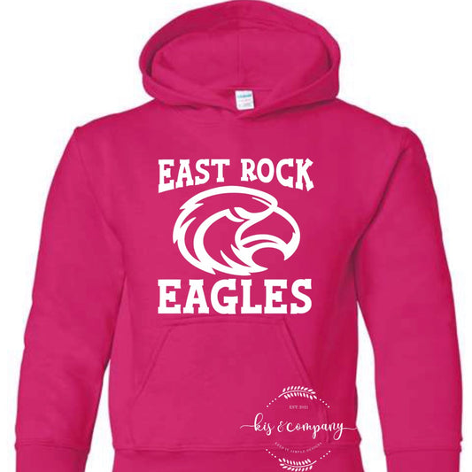 Youth East Rock Eagles Hoodie -  Pink