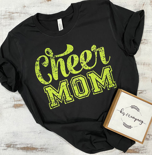 Lime green CHEER Mom